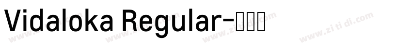 Vidaloka Regular字体转换
